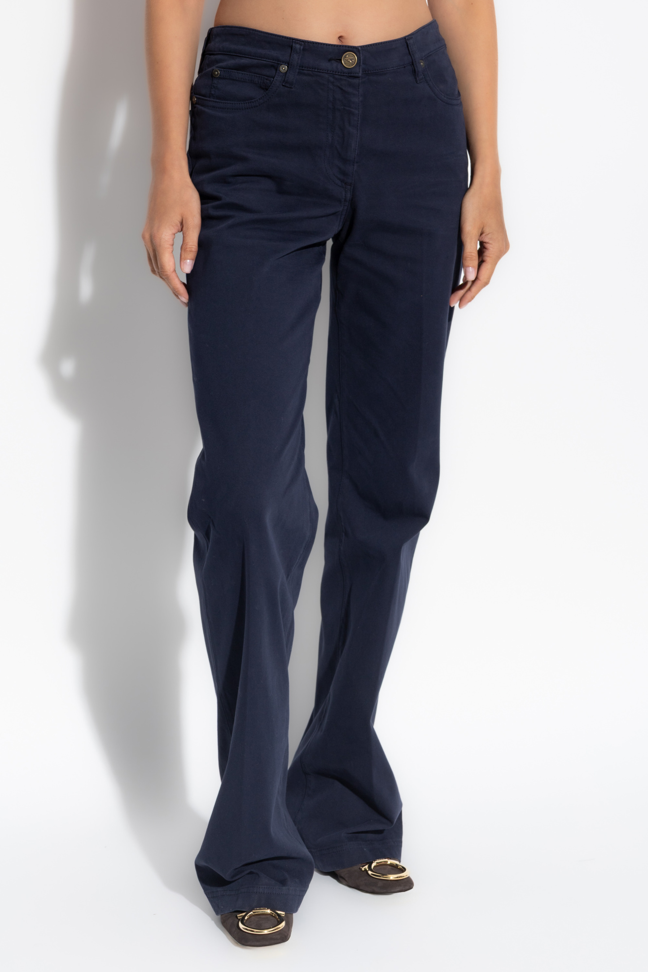 Navy blue Straight-leg trousers Etro - Vitkac Canada